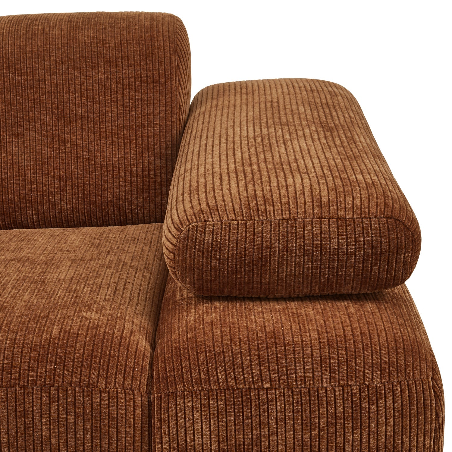 Modulares Sofa MOJO - rechte Element braunes Cord