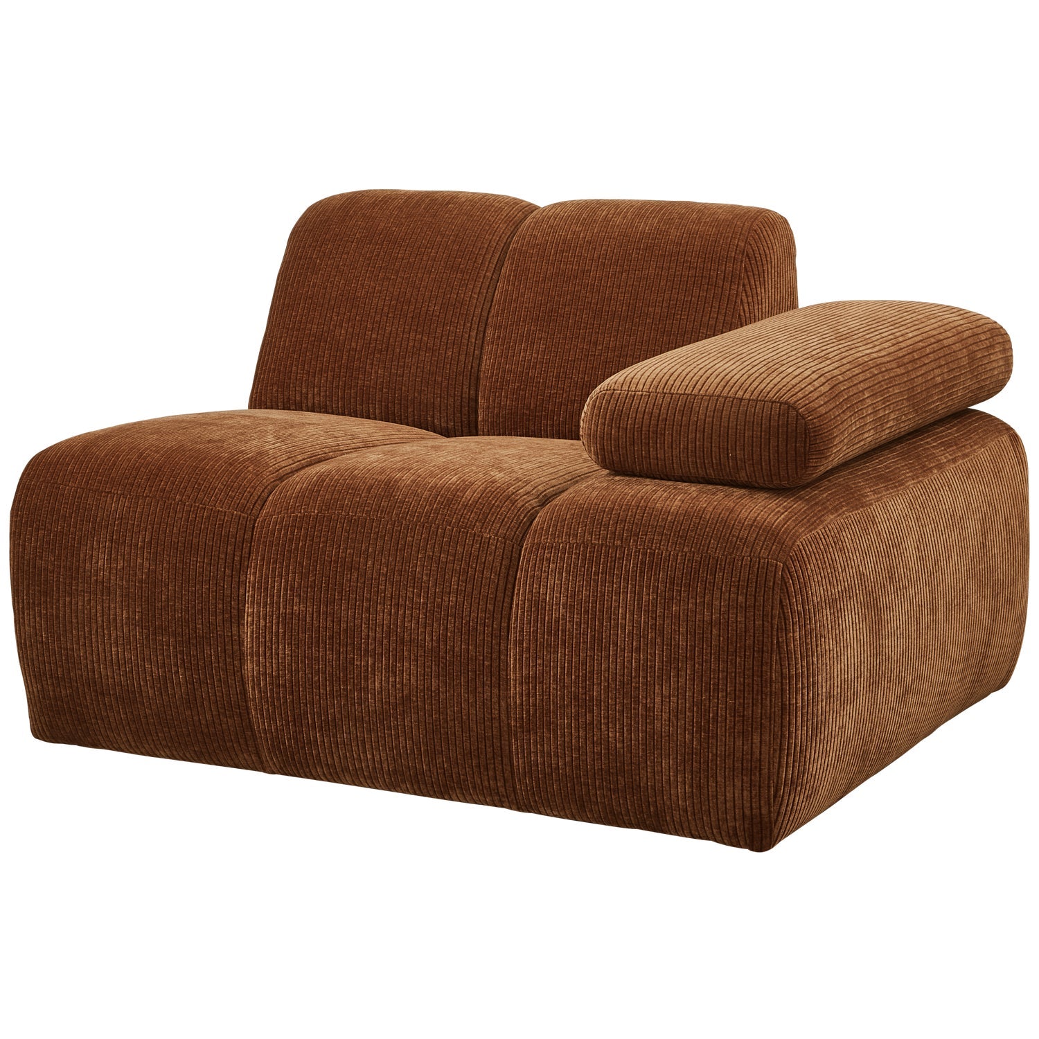 Modulares Sofa MOJO - rechte Element braunes Cord