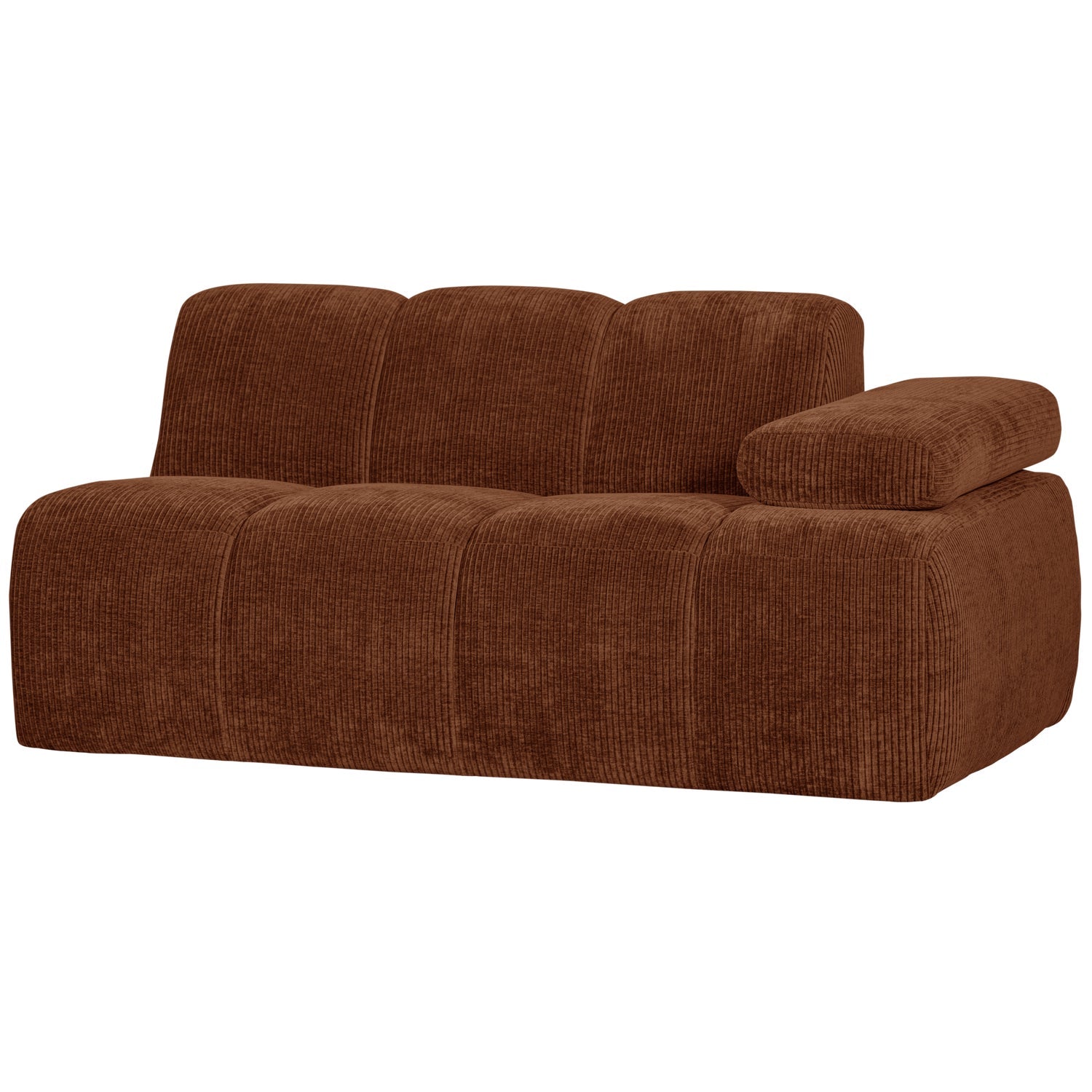 MOJO modular sofa - 1.5-seater right-hand brown corduroy element