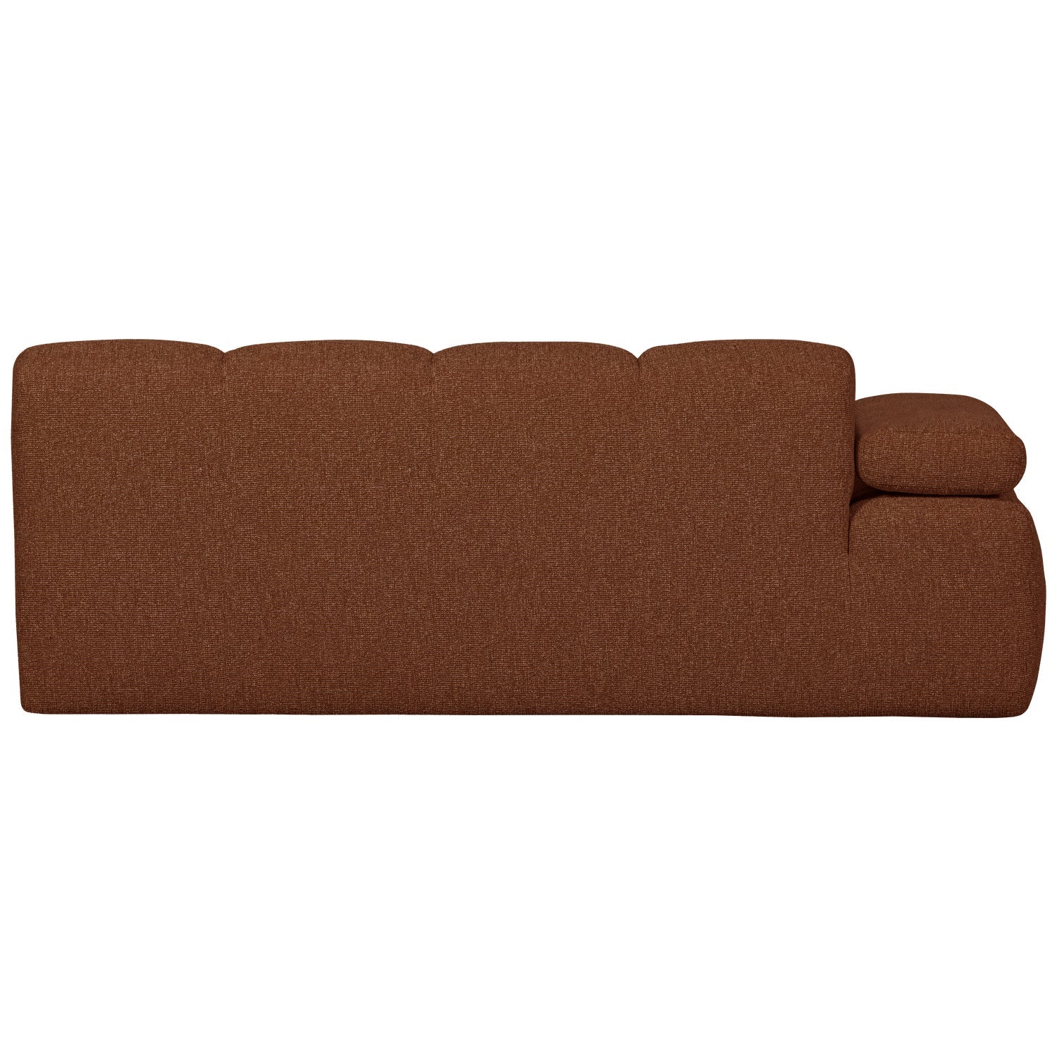 Modulares Sofa MOJO - 2-sitziges Element linksseitig braunes Bouclé