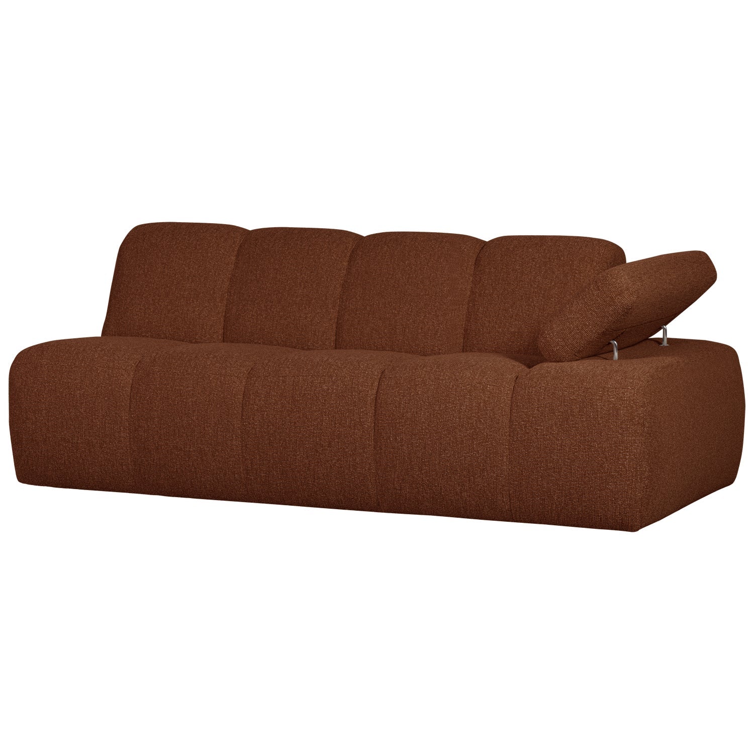 Modulares Sofa MOJO - 2-sitziges Element rechtsseitig braunes Bouclé
