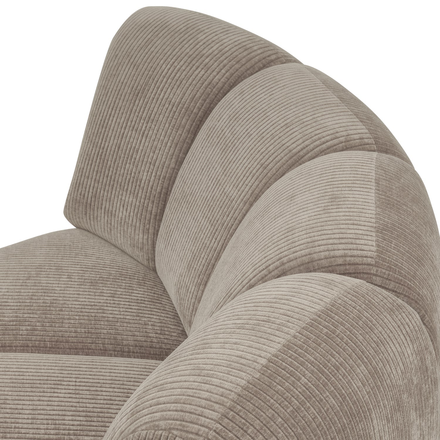 Modulares Sofa MOJO - Eckelement in dunkelbeigem Cord