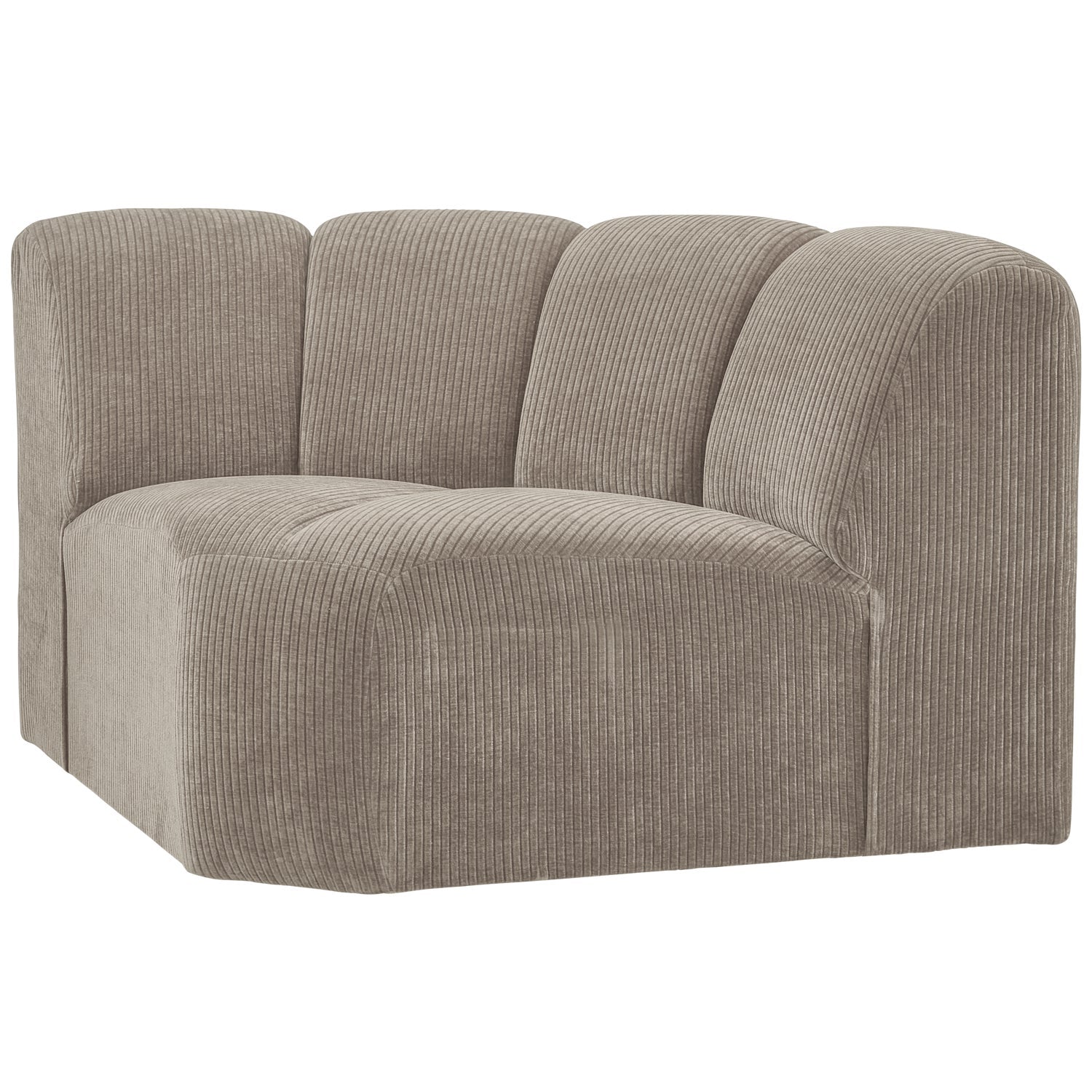 Modulares Sofa MOJO - Eckelement in dunkelbeigem Cord