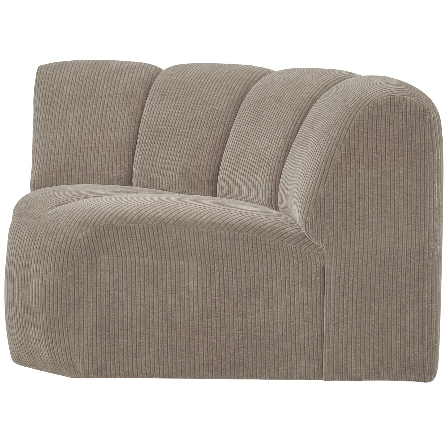 Modulares Sofa MOJO - Eckelement in dunkelbeigem Cord