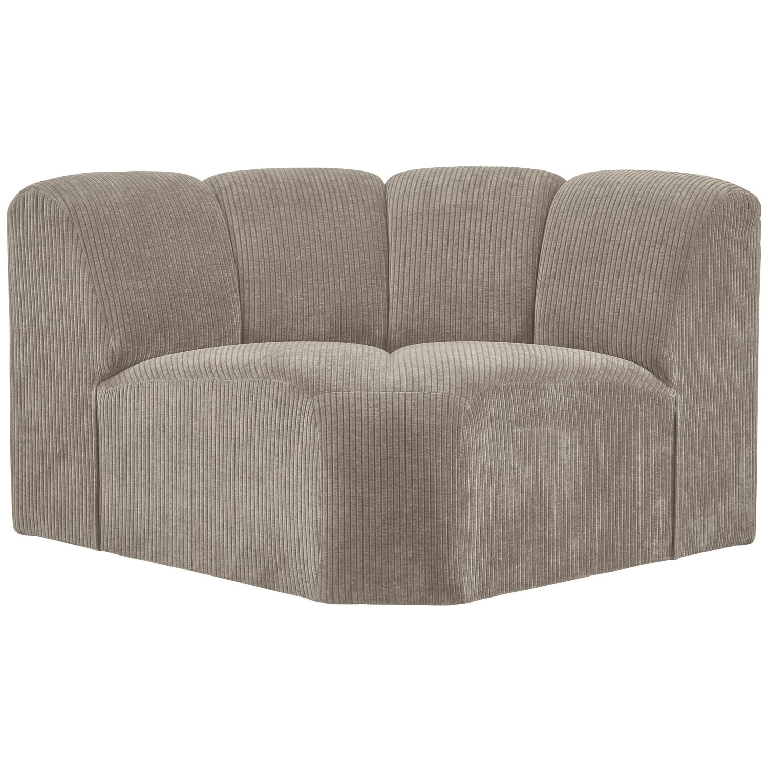Modulares Sofa MOJO - Eckelement in dunkelbeigem Cord