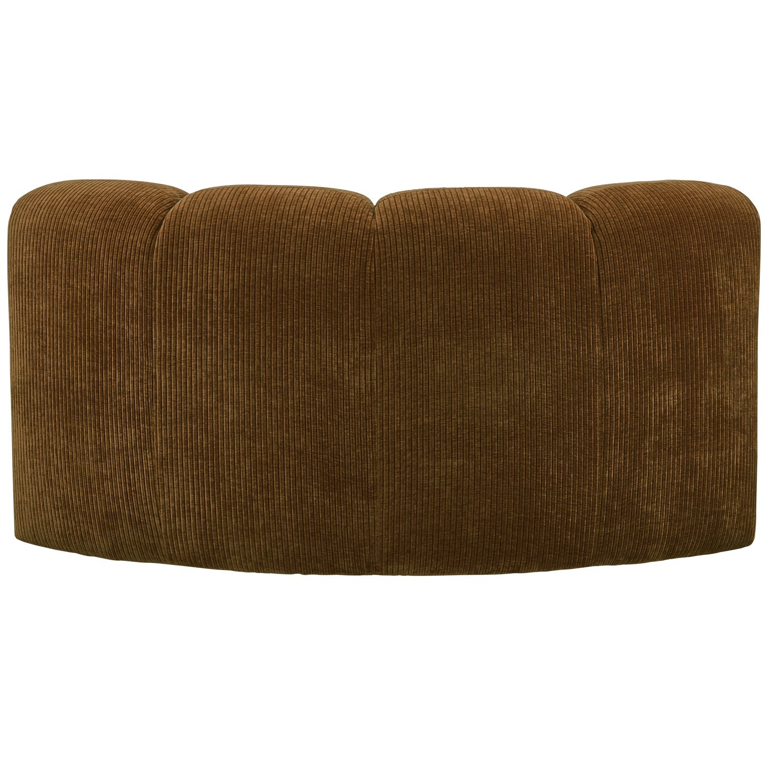 Modulsofa MOJO - dunkles honigfarbenes Cord-Eckelement