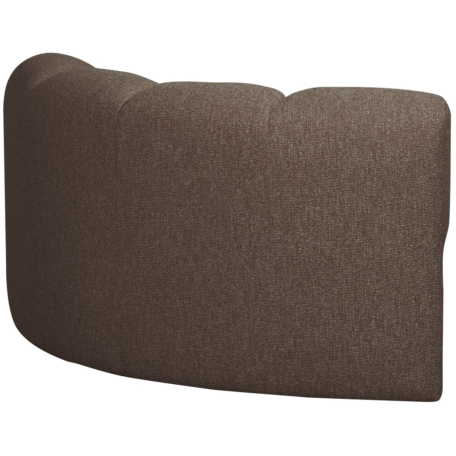 Modulares Sofa MOJO - Eckelement in dunkelbraunem Bouclé