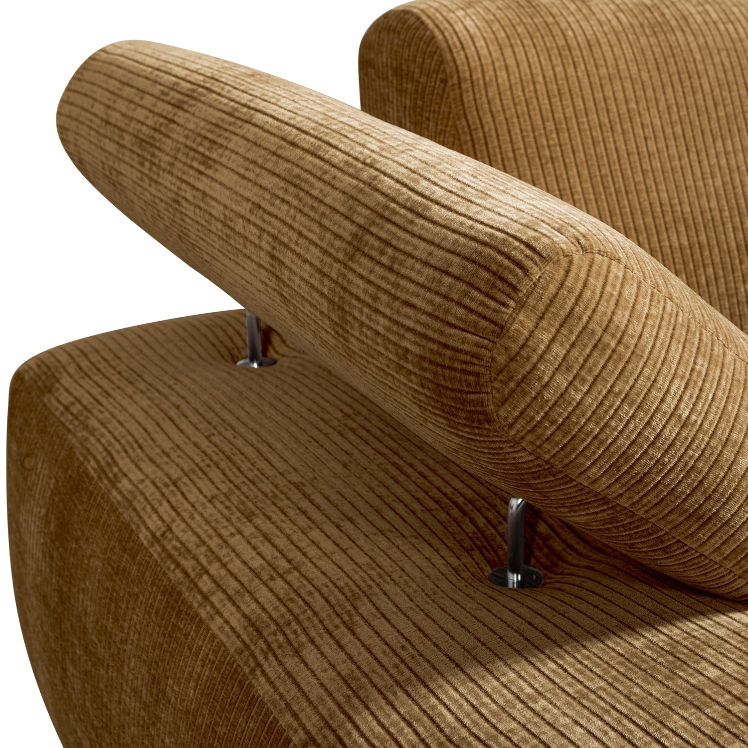Modulares Sofa MOJO - linke Chaiselongue in dunklem Honigcord