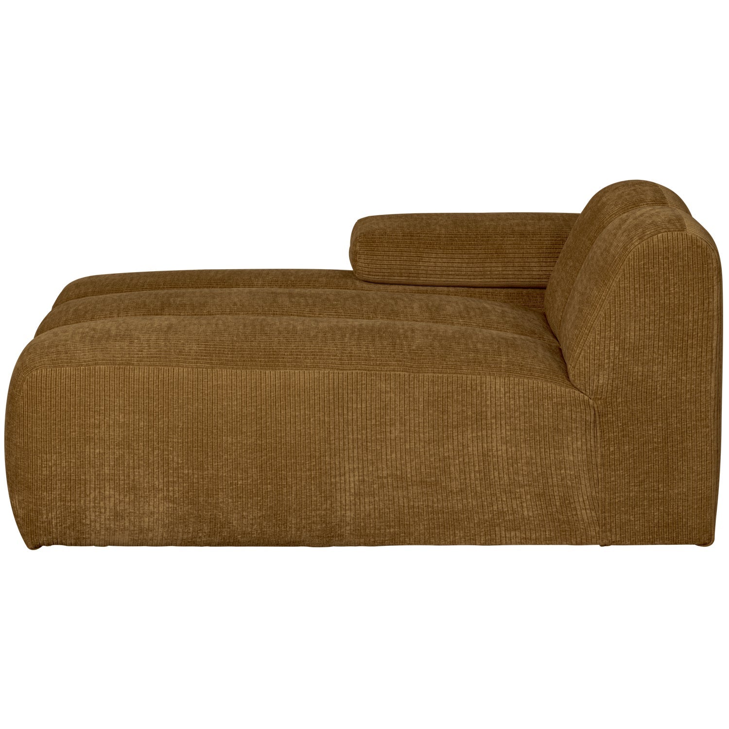 Modulares Sofa MOJO - linke Chaiselongue in dunklem Honigcord