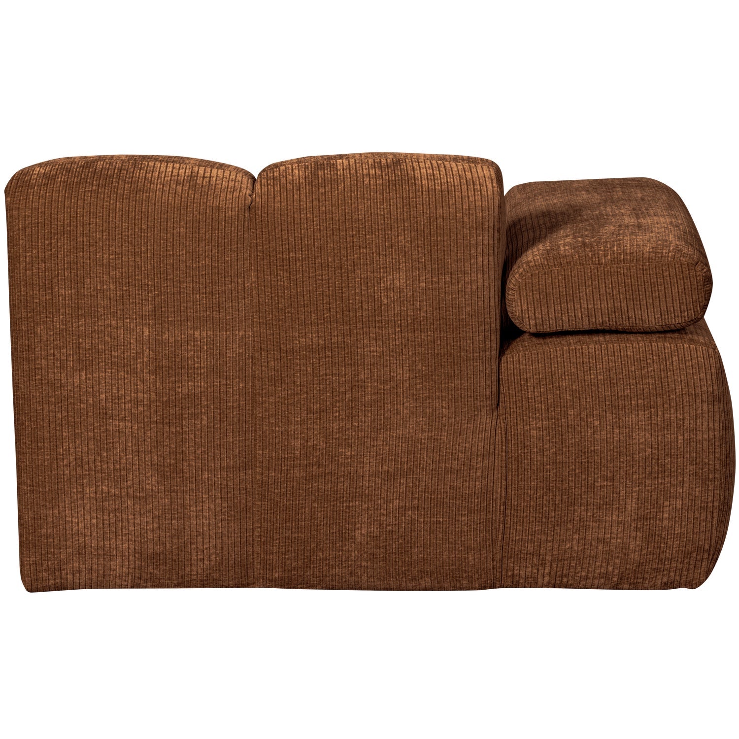 Modulares Sofa MOJO - linksseitiger Chaiselongue aus braunem Cord