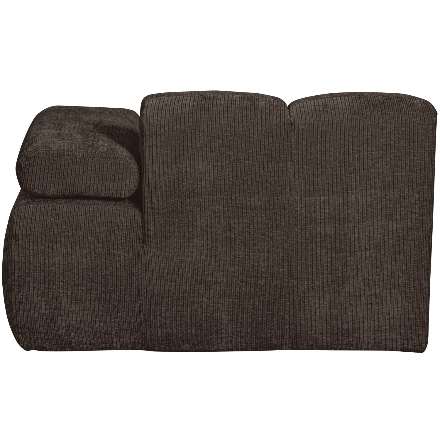 Modulares Sofa MOJO - rechtsseitiger Chaiselongue in dunkelbraunem Cord
