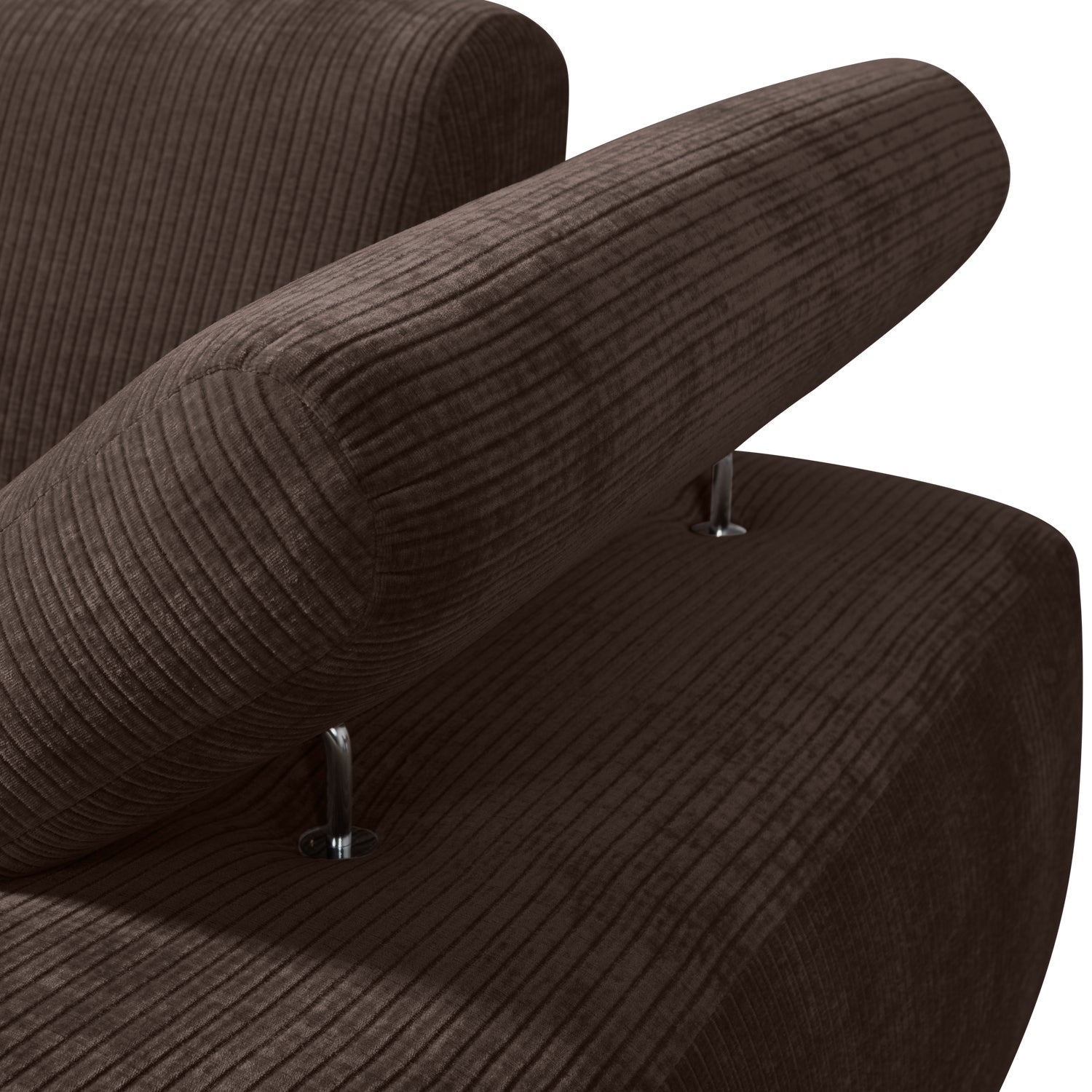 Modulares Sofa MOJO - rechtsseitiger Chaiselongue in dunkelbraunem Cord