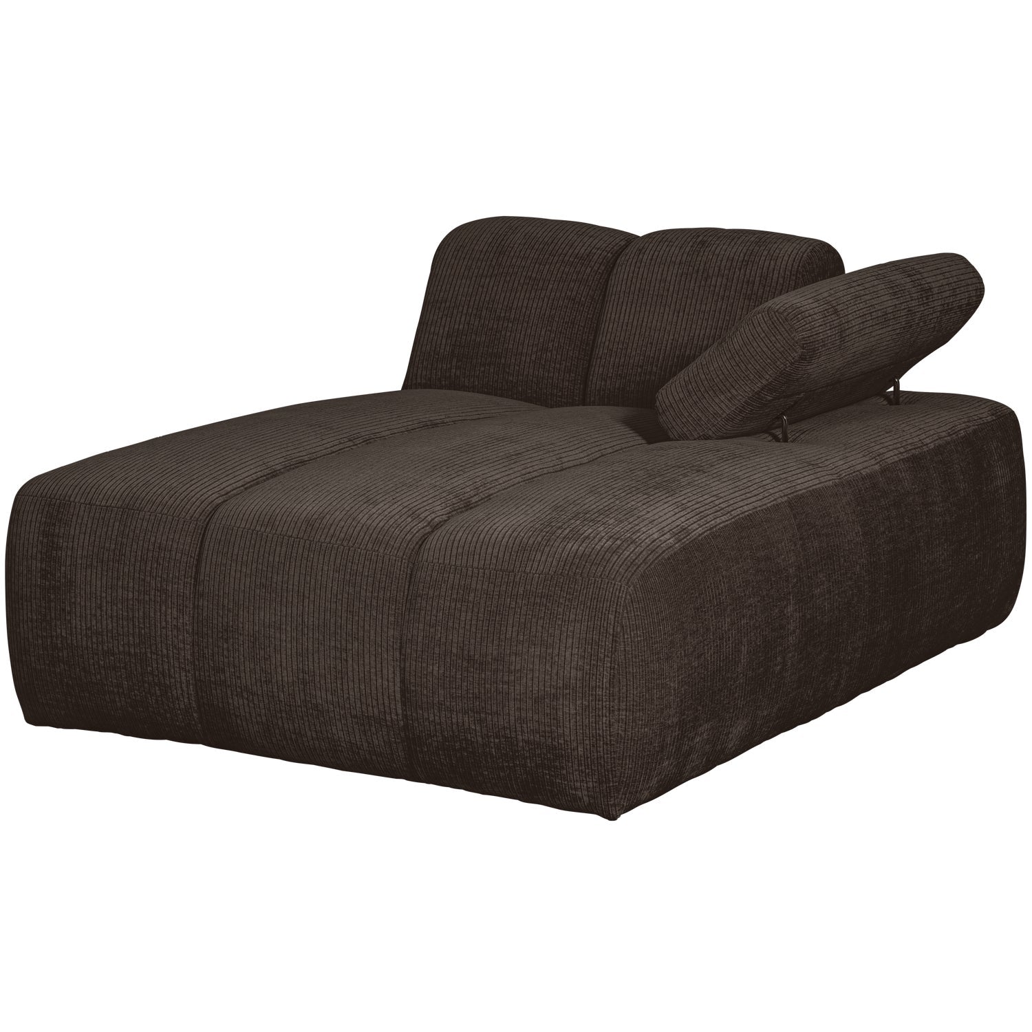 Modulares Sofa MOJO - rechtsseitiger Chaiselongue in dunkelbraunem Cord