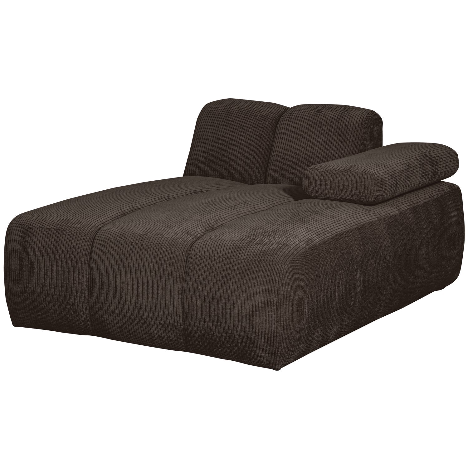Modulares Sofa MOJO - rechtsseitiger Chaiselongue in dunkelbraunem Cord