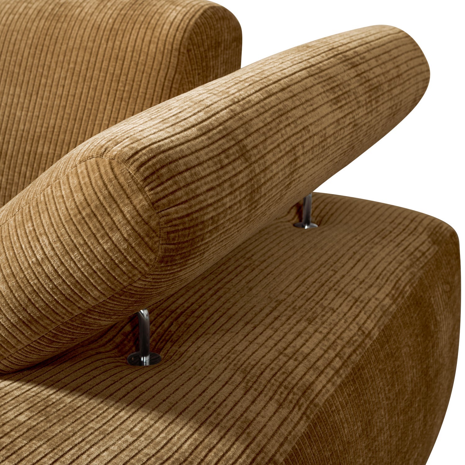 Modulares Sofa MOJO - rechter Chaiselong dunkel honigfarbener Cordstoff
