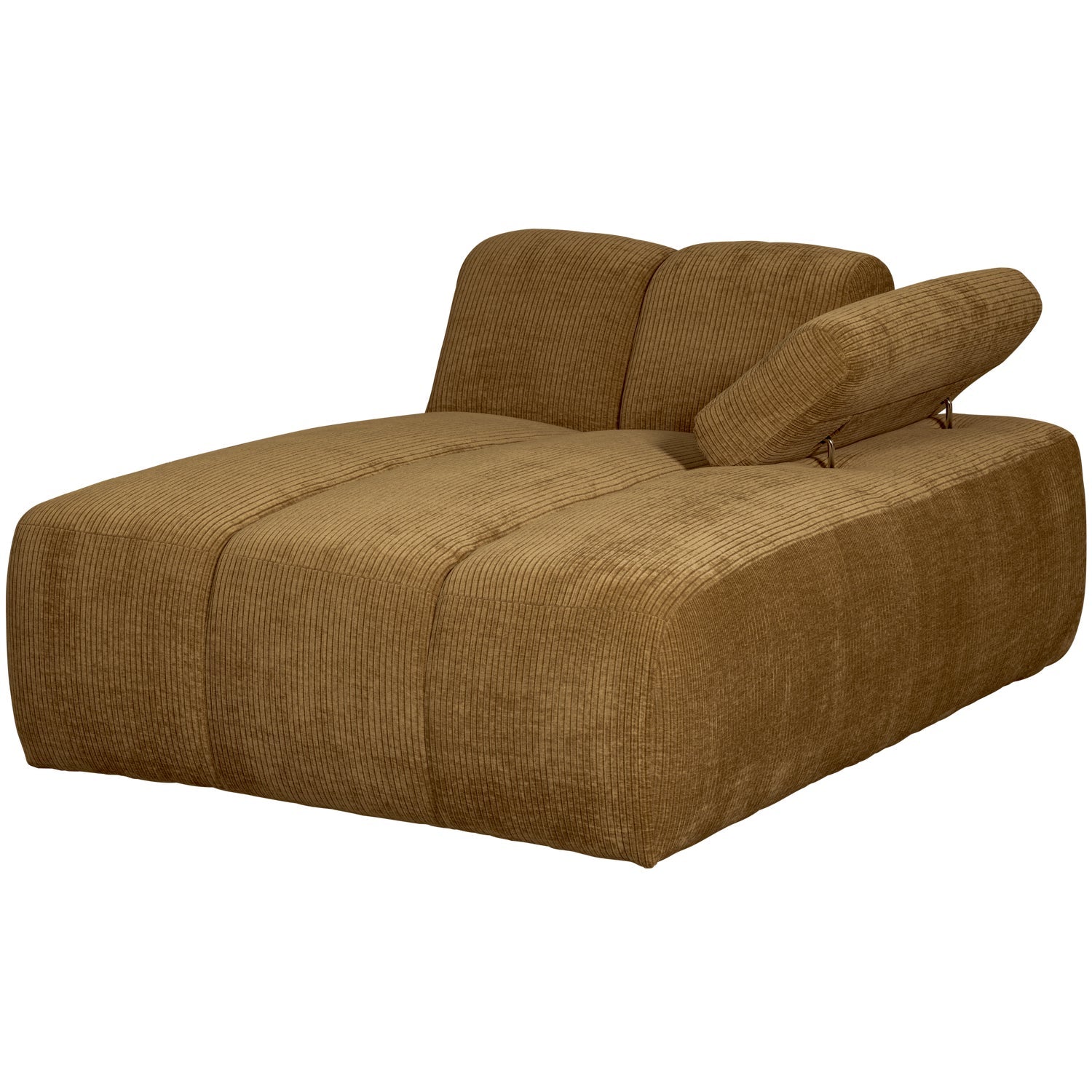 Modulares Sofa MOJO - rechter Chaiselong dunkel honigfarbener Cordstoff