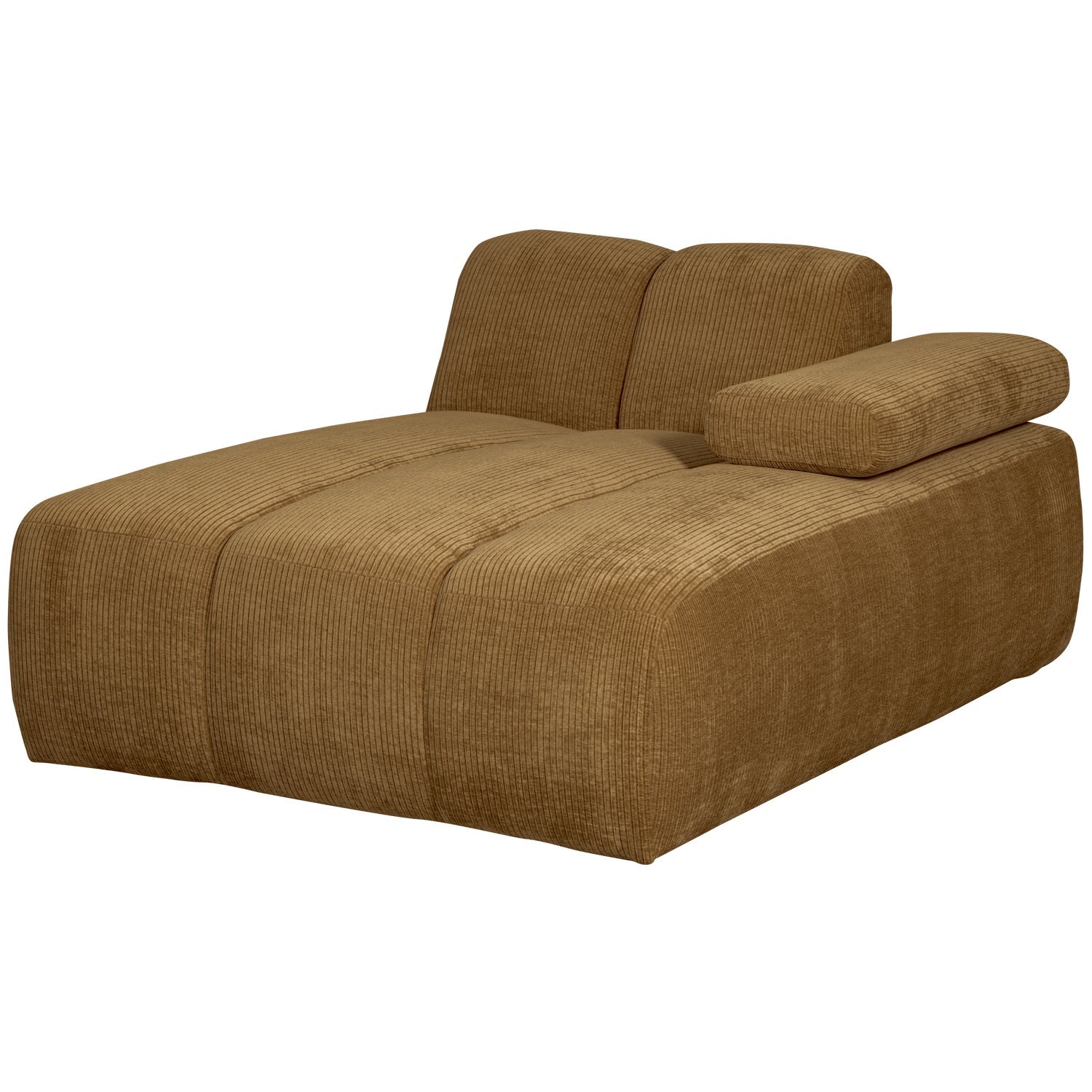 Modulares Sofa MOJO - rechter Chaiselong dunkel honigfarbener Cordstoff