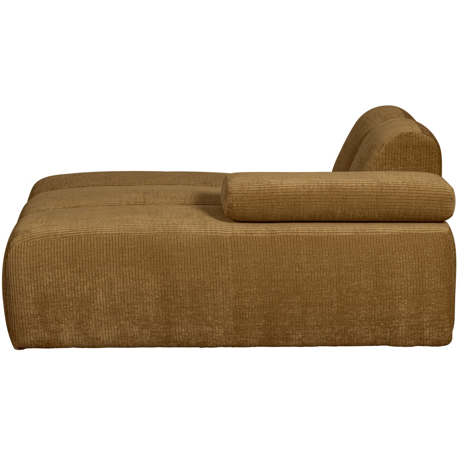 Modulares Sofa MOJO - rechter Chaiselong dunkel honigfarbener Cordstoff