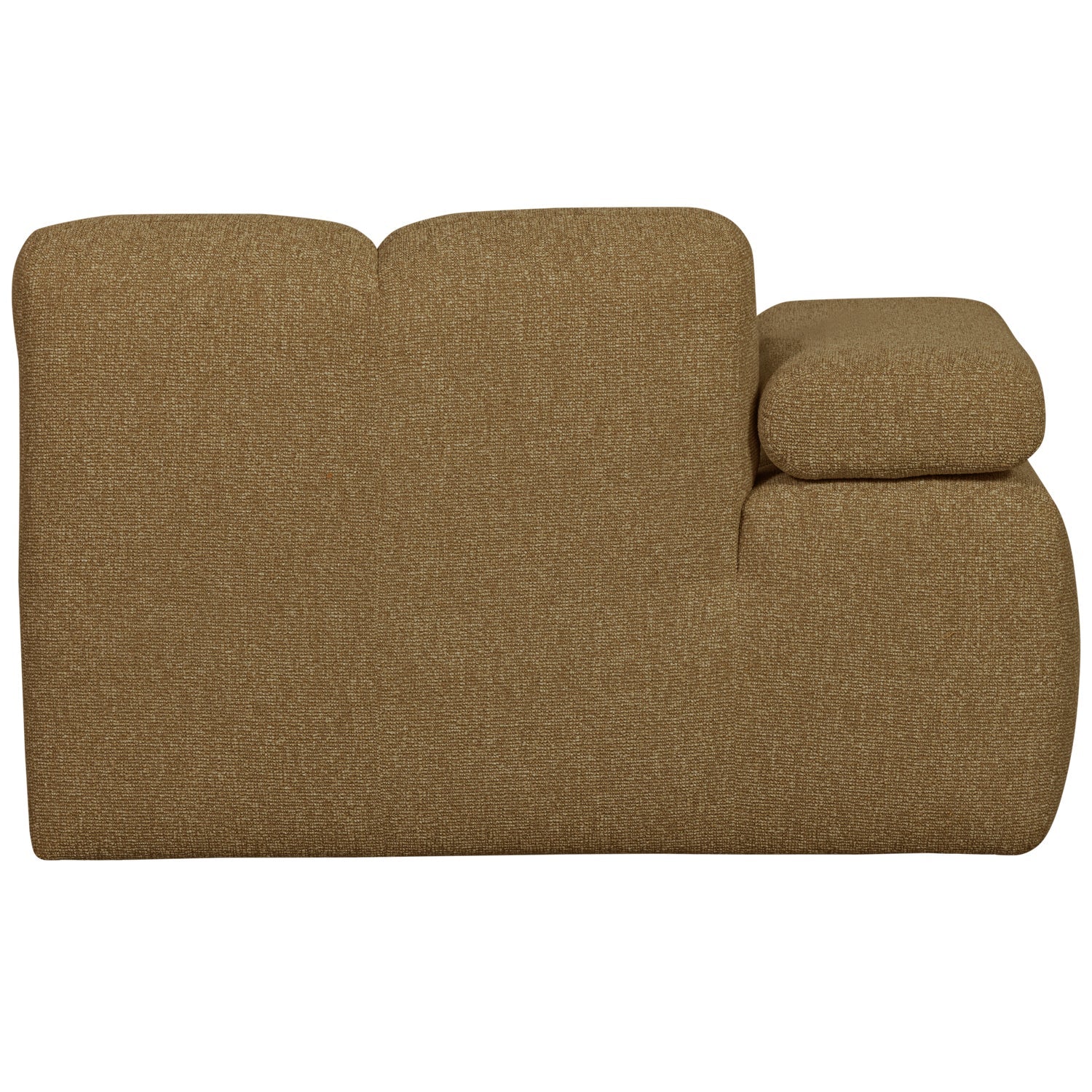 Modulares Sofa MOJO - linksseitiger Chaiselongue in dunklem Honig-Bouclé