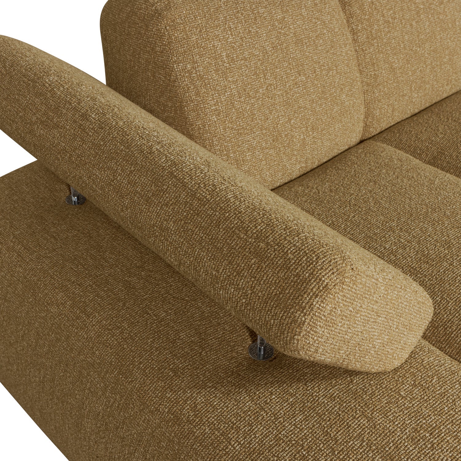 Modulares Sofa MOJO - linksseitiger Chaiselongue in dunklem Honig-Bouclé