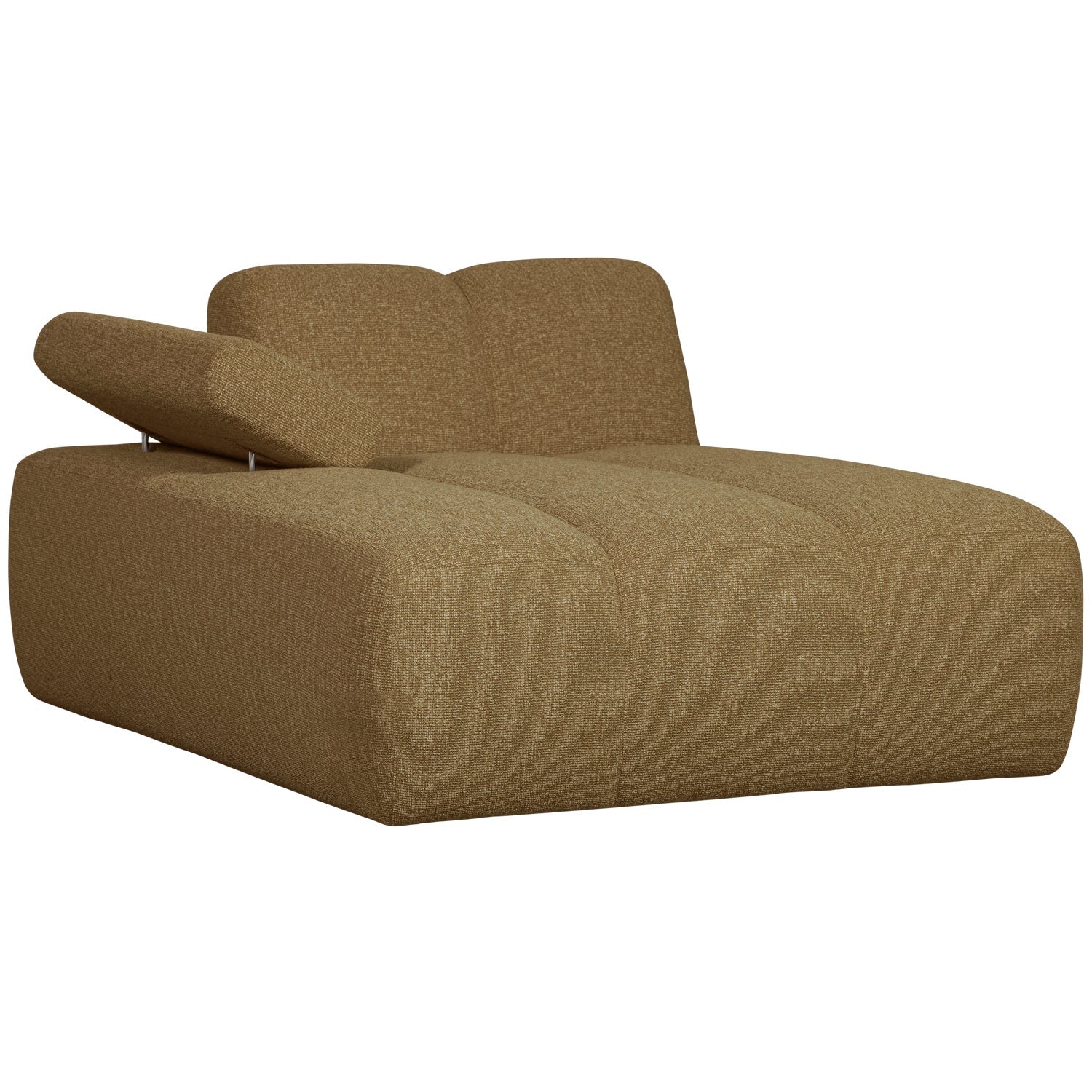 Modulares Sofa MOJO - linksseitiger Chaiselongue in dunklem Honig-Bouclé