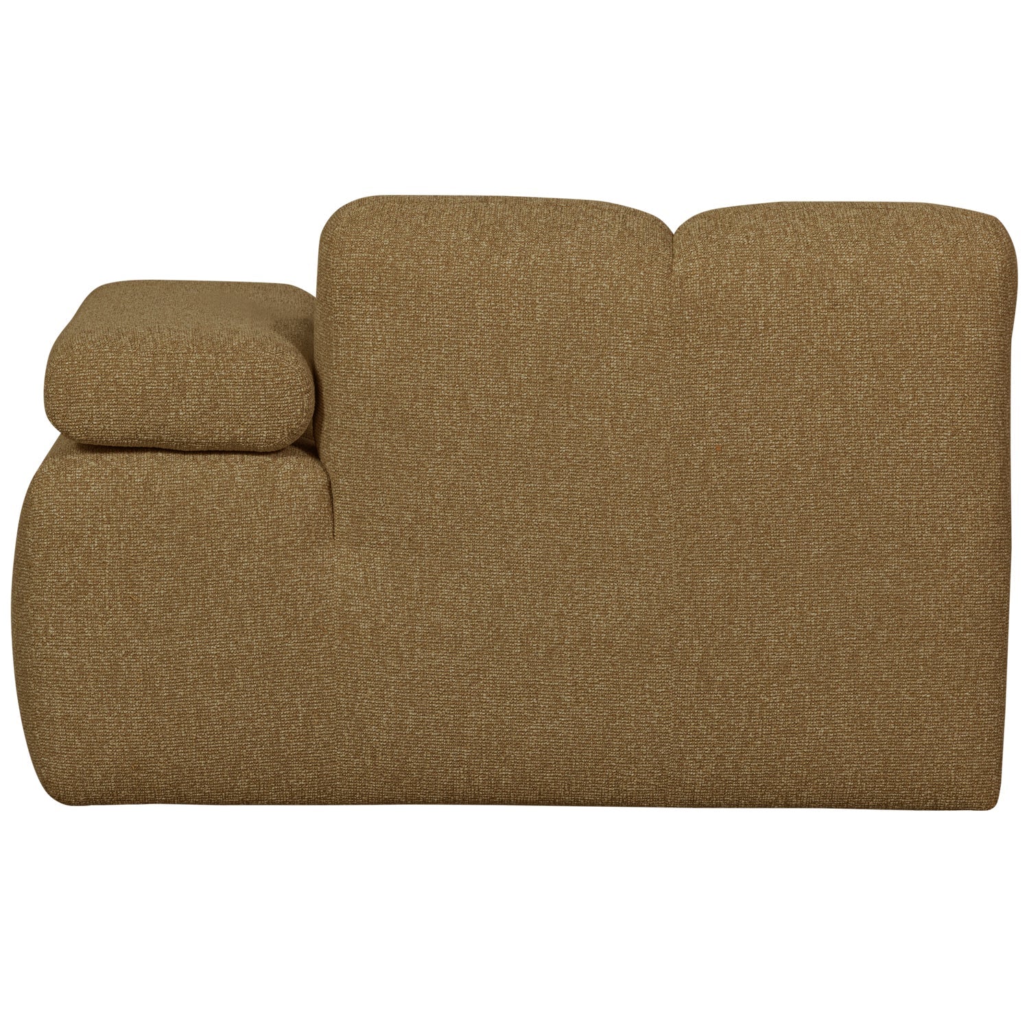 Modulares Sofa MOJO - rechter Chaiselongue in dunklem Honig-Bouclé