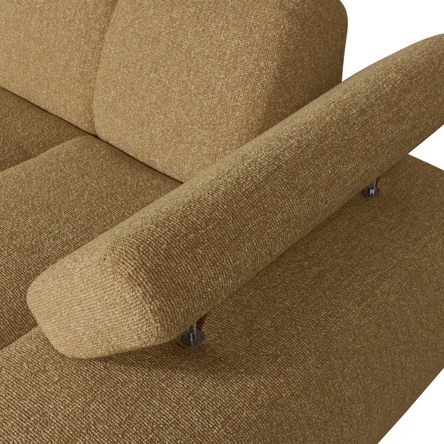 Modulares Sofa MOJO - rechter Chaiselongue in dunklem Honig-Bouclé