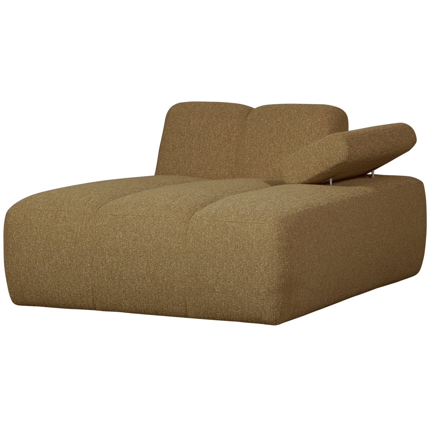 Modulares Sofa MOJO - rechter Chaiselongue in dunklem Honig-Bouclé