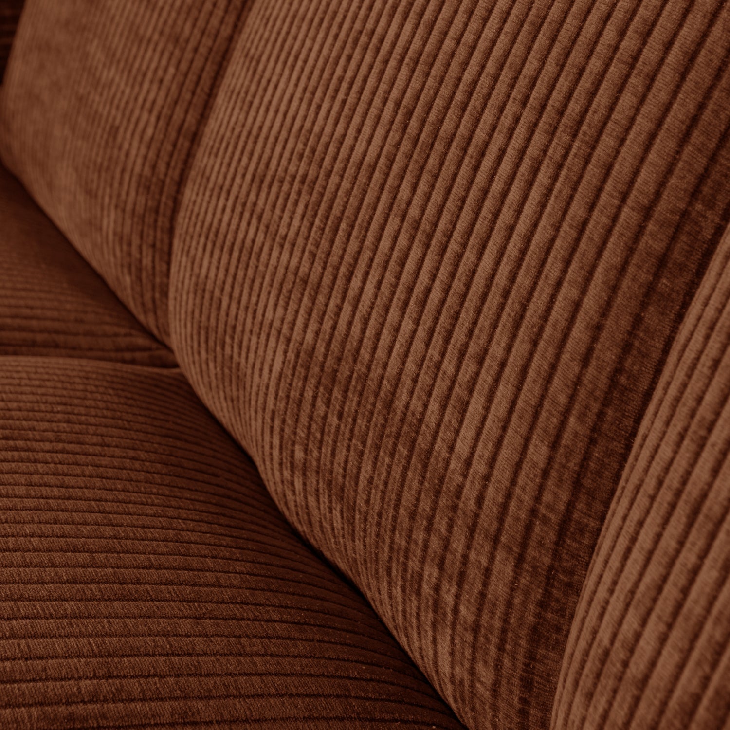 Modulsofa MOJO - 3-sitziges Element aus braunem Cord