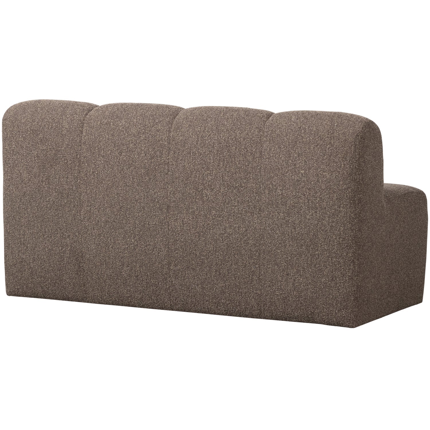 Modulares Sofa MOJO - 3-sitziges Element in dunkelbraunem Bouclé