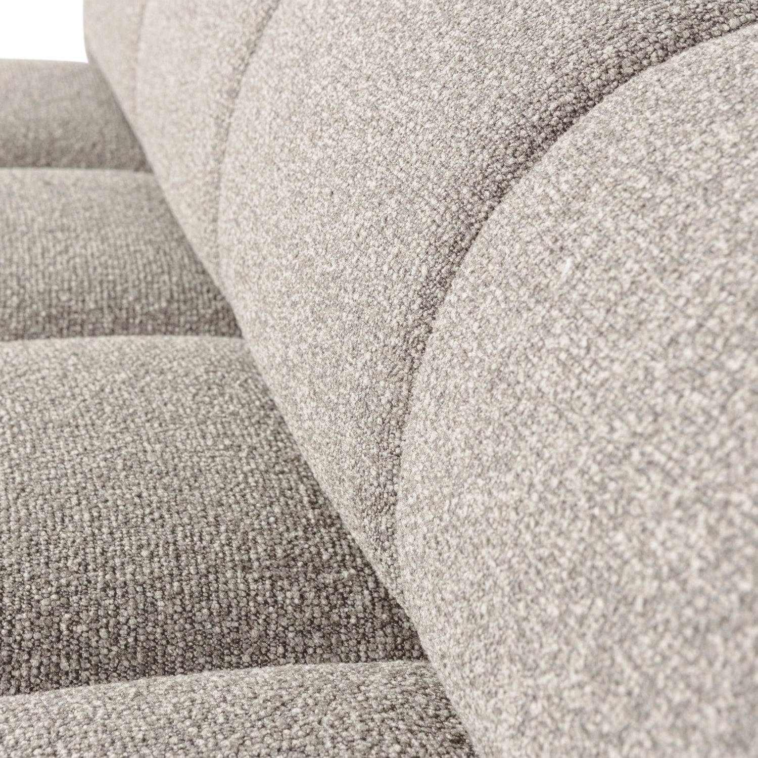 Modulares Sofa MOJO - 3-sitziges Element in beigem Melange Bouclé