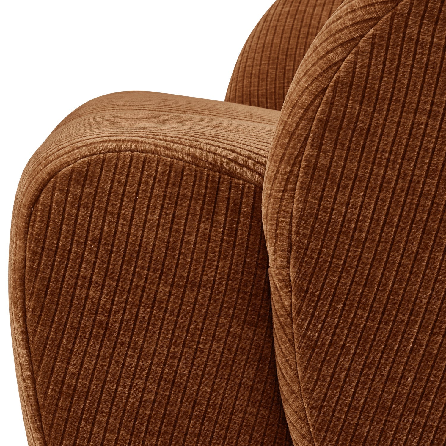MOJO swivel armchair brown corduroy