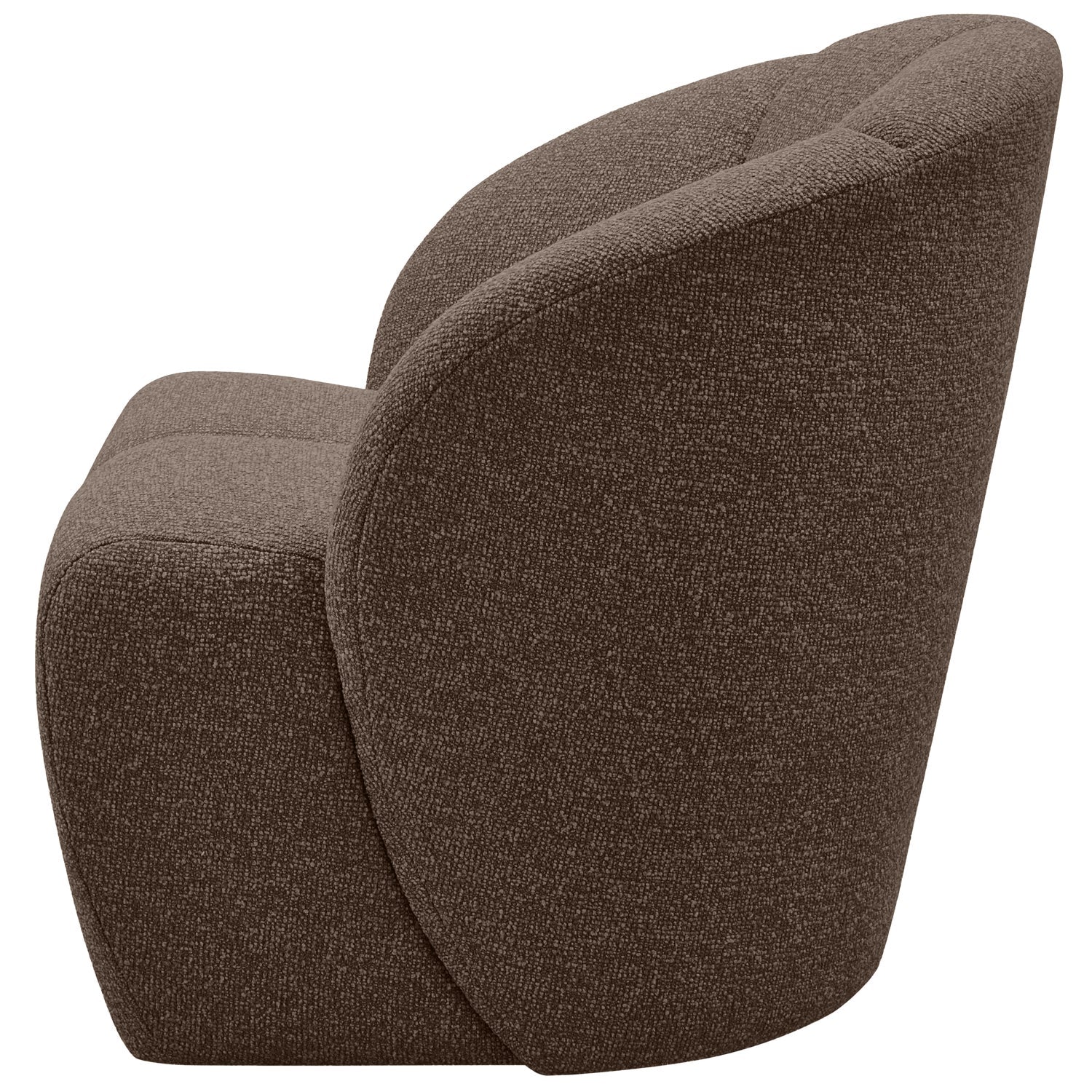 MOJO dark brown bouclé swivel armchair
