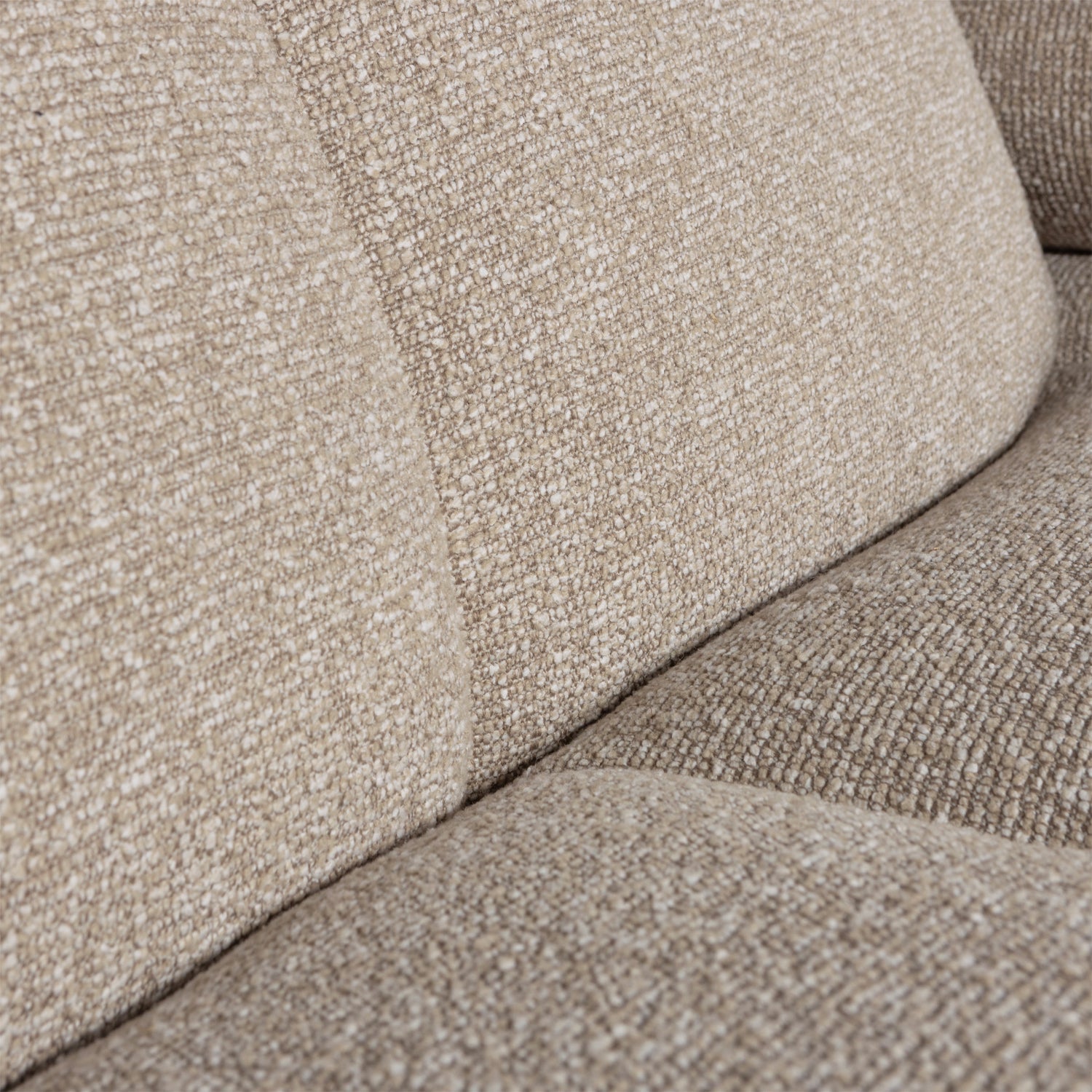 Modularer Links-Ecksofa MOJO in beigem Mélange Bouclé