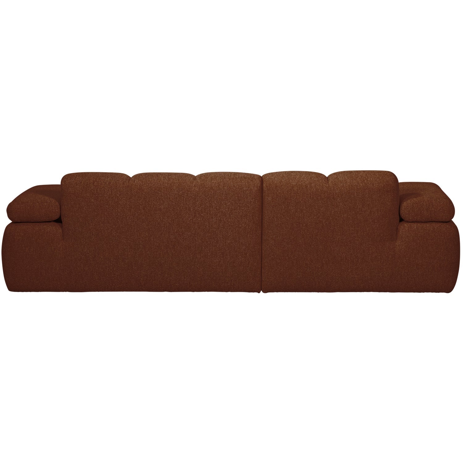 Modularer, linksseitiger Ecksofa MOJO in braunem Bouclé