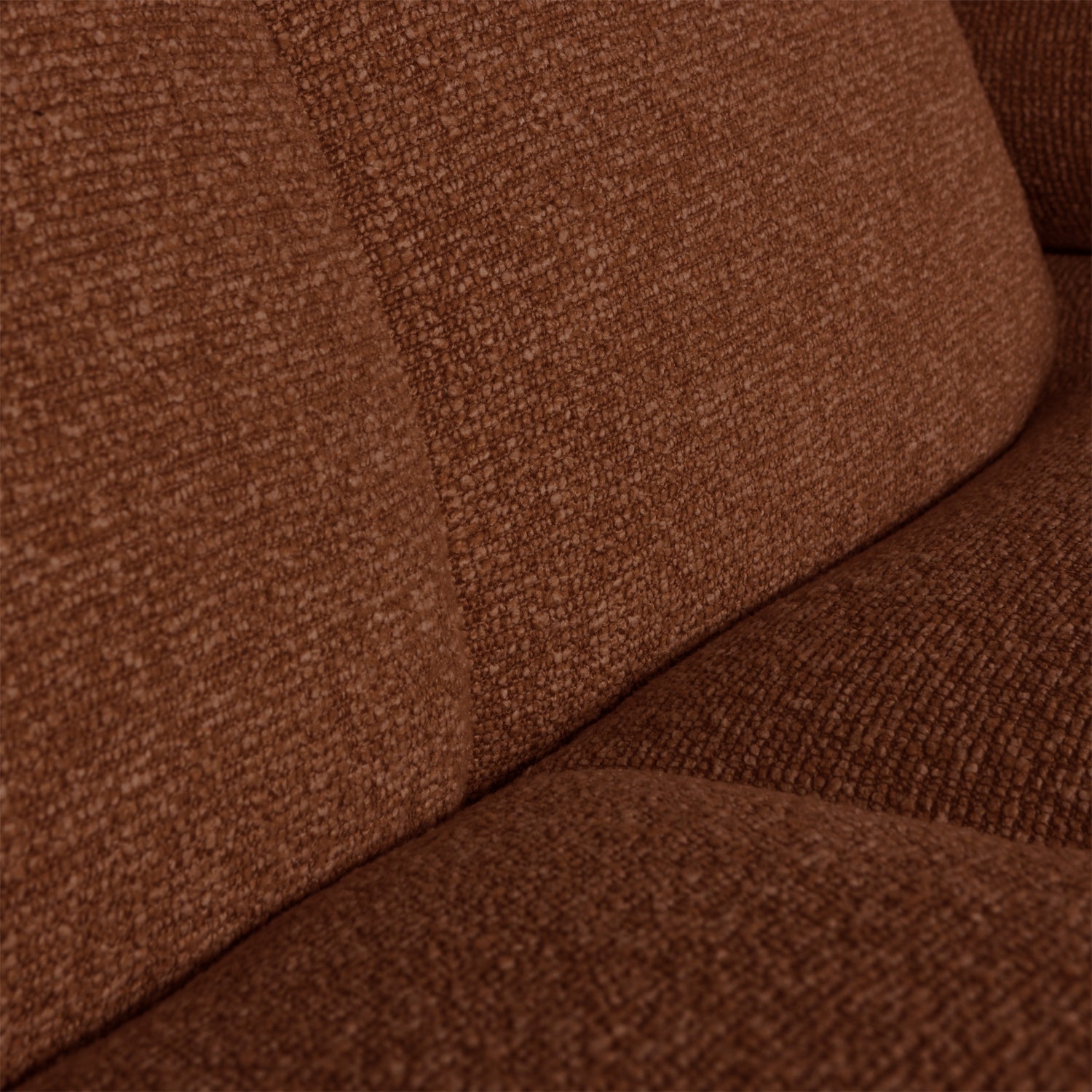 Modularer, linksseitiger Ecksofa MOJO in braunem Bouclé