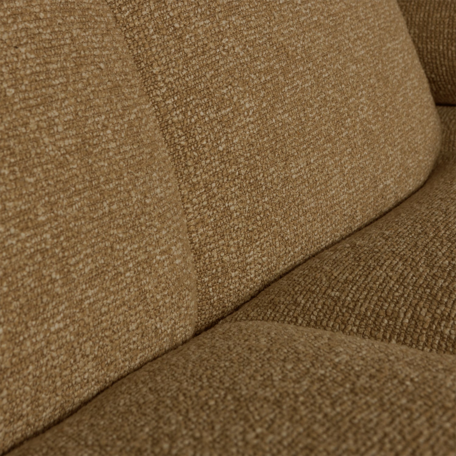 Modularer linksseitiger Ecksofa MOJO in dunklem Honig-Bouclé