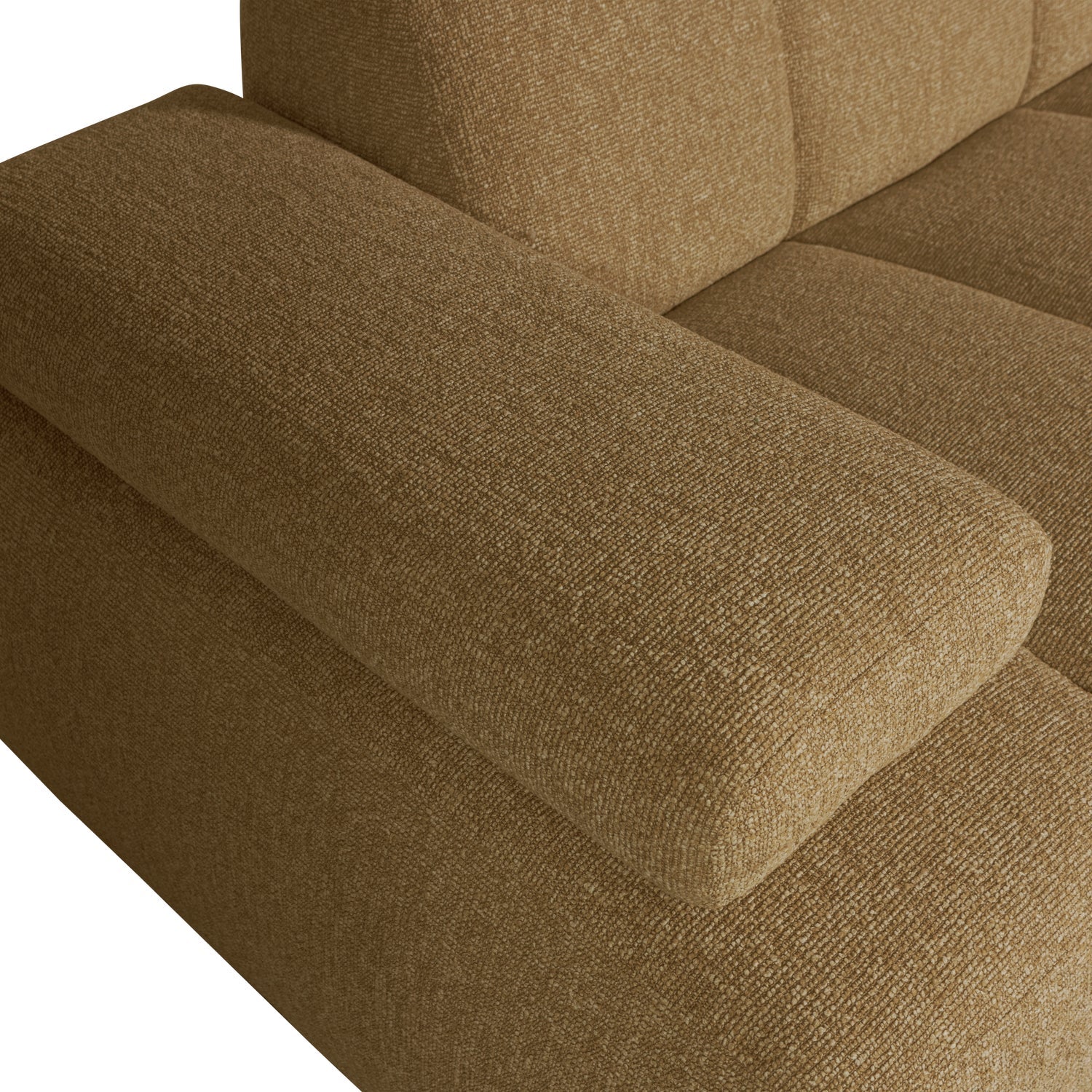 Modularer Ecksofa rechts MOJO in dunklem Honig-Bouclé