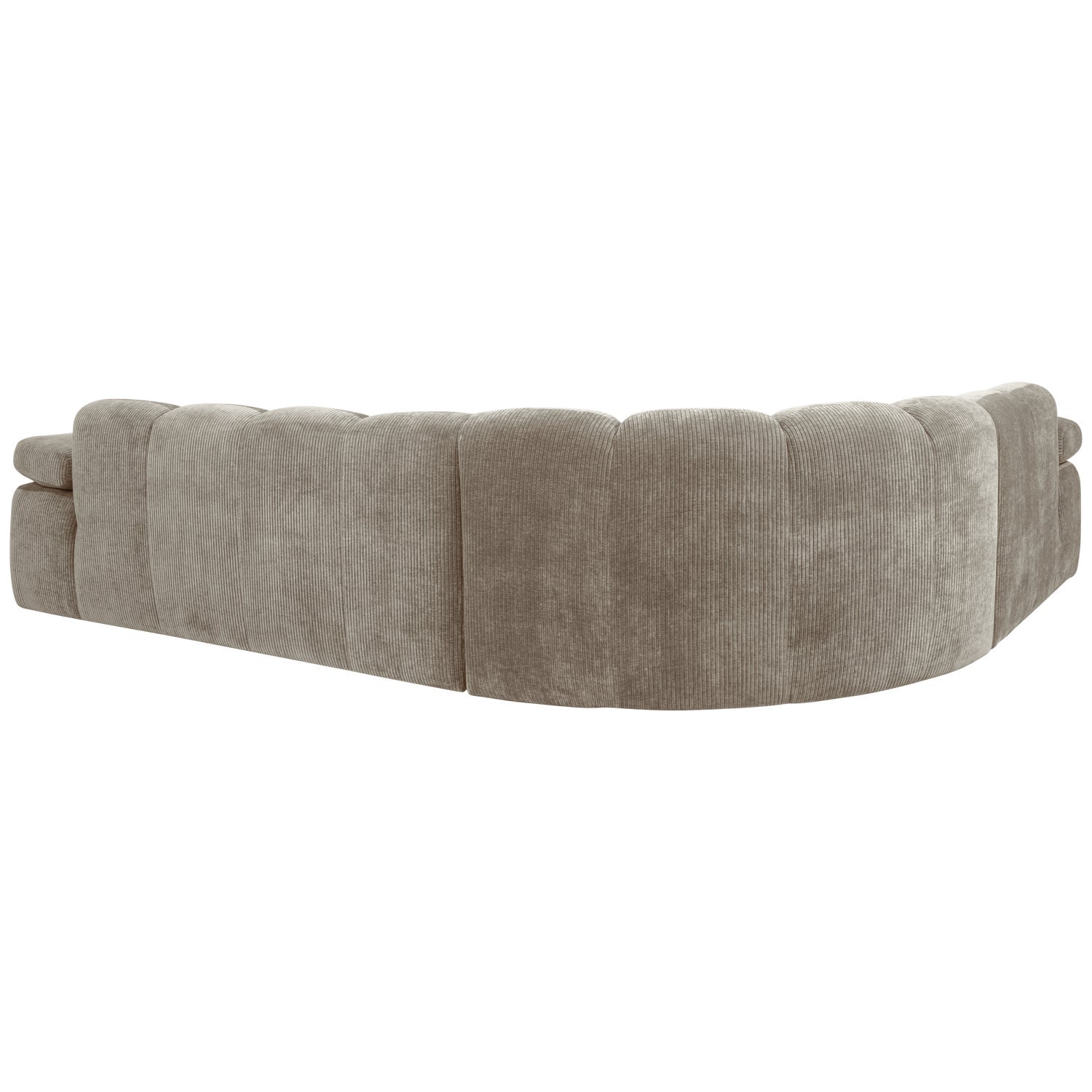 Modularer, linksseitiger 6-Sitzer MOJO in dunkelbeigem Cord