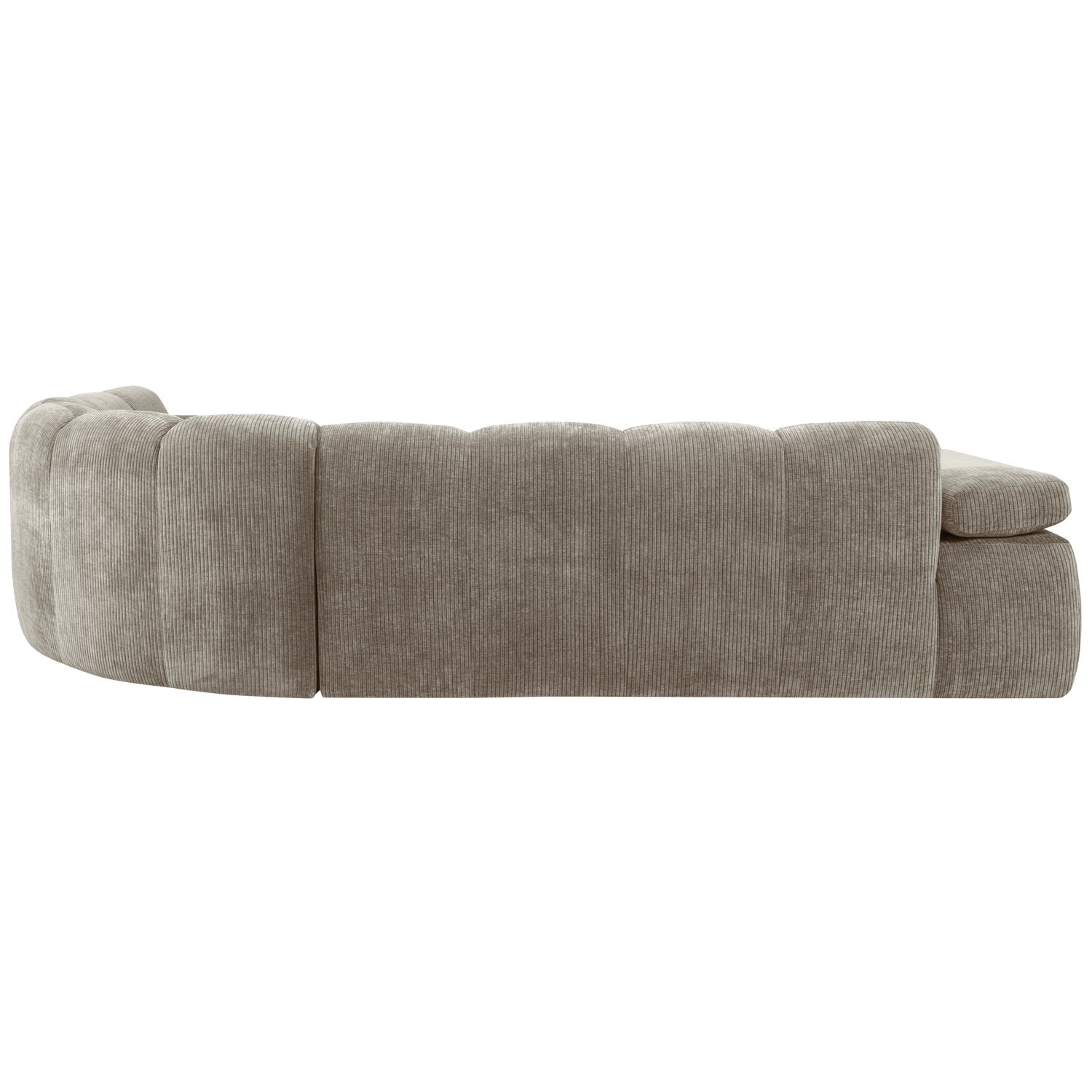 Modularer Ecksofa rechtsseitig für 6 Personen MOJO in dunkelbeigem Cord