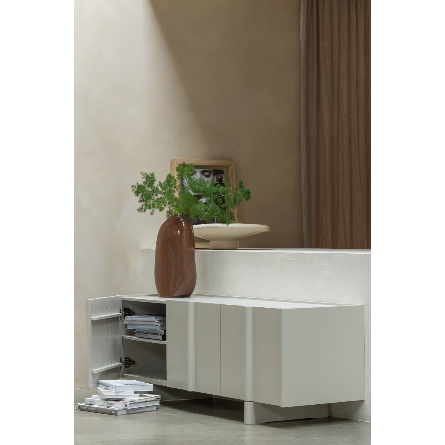SAHIL vase brown glass