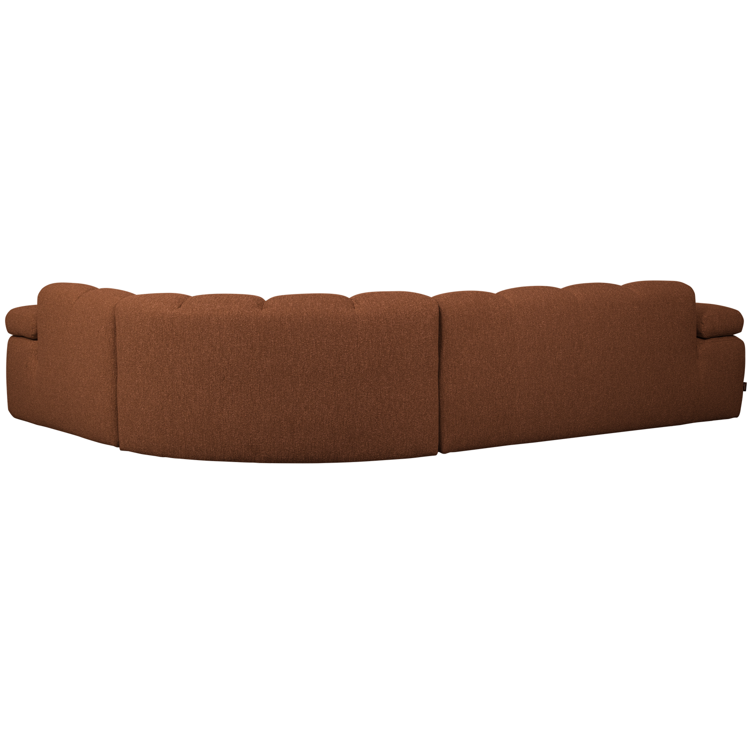 Right-facing modular sofa for 6 people MOJO rust brown mélange boucle