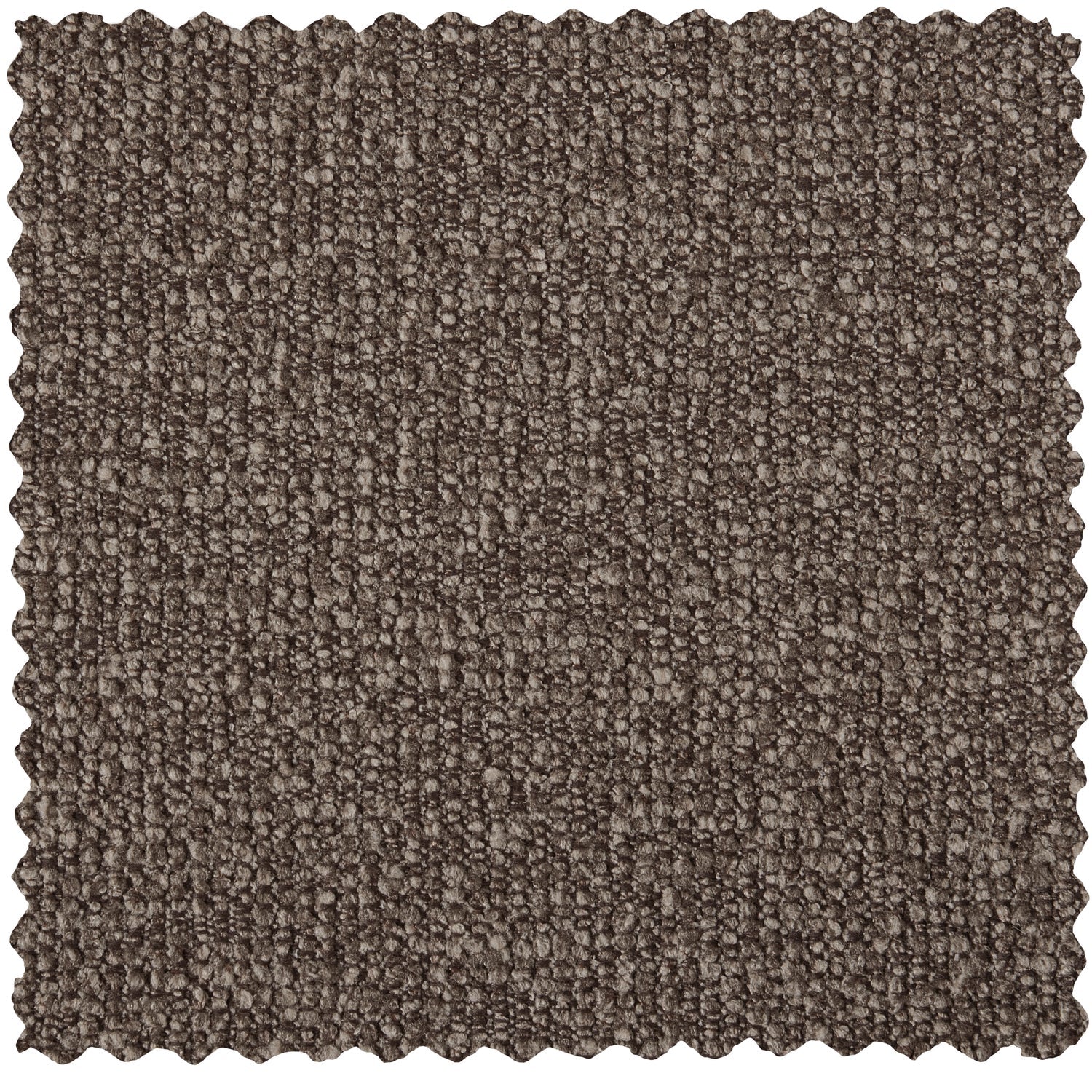 Left-facing modular sofa for 6 people MOJO in brown mélange boucle