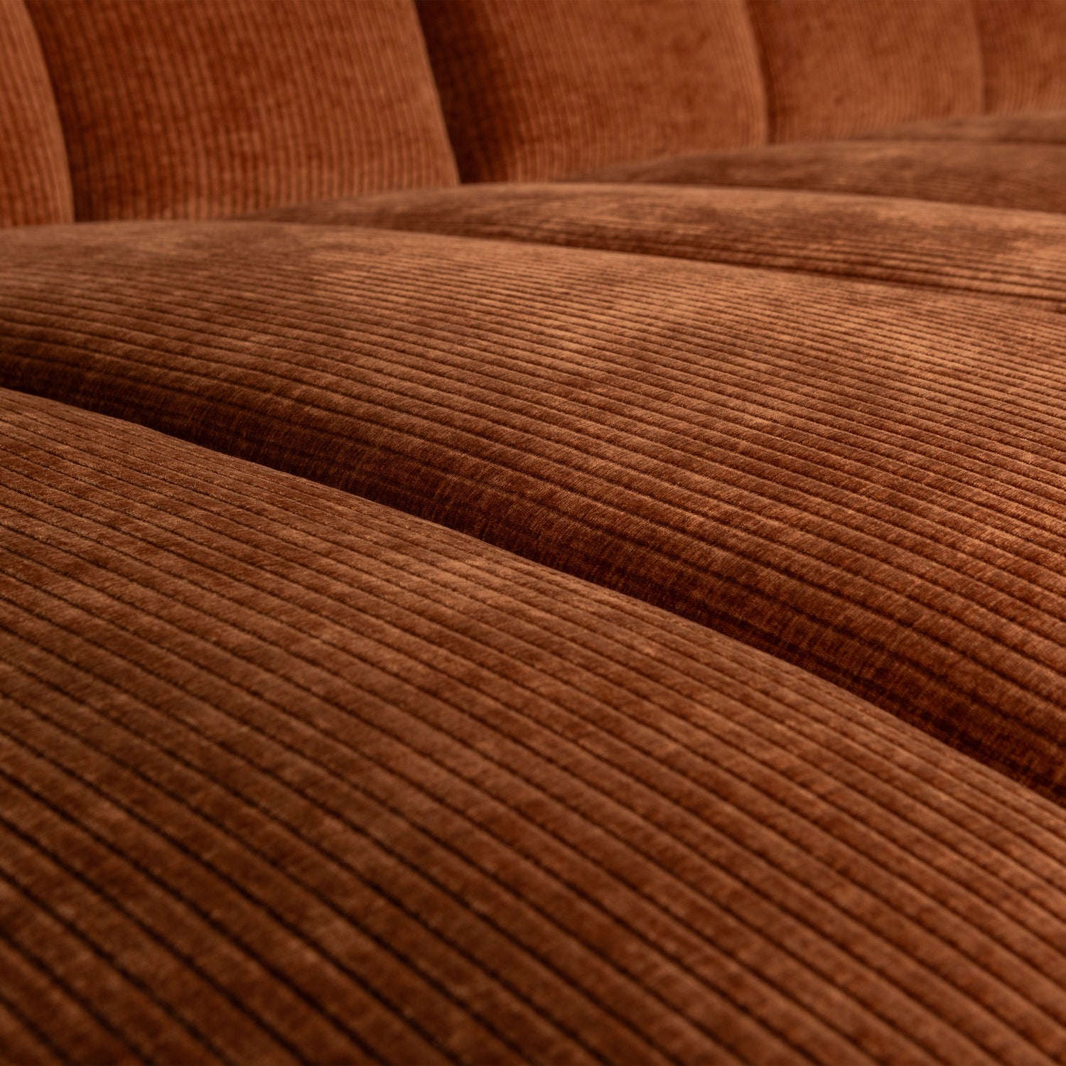 Modularer, linksseitiger Ecksofa MOJO aus braunem Cord