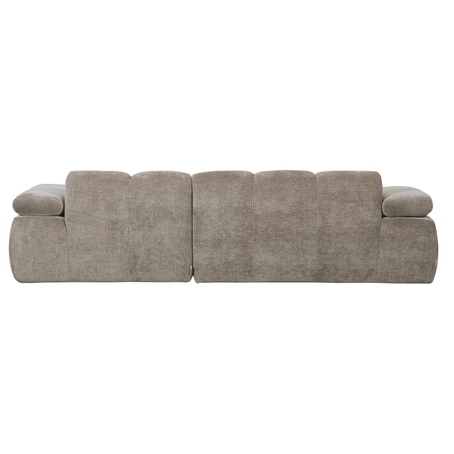 Modularer Ecksofa rechts MOJO in dunkelbeigem Cord