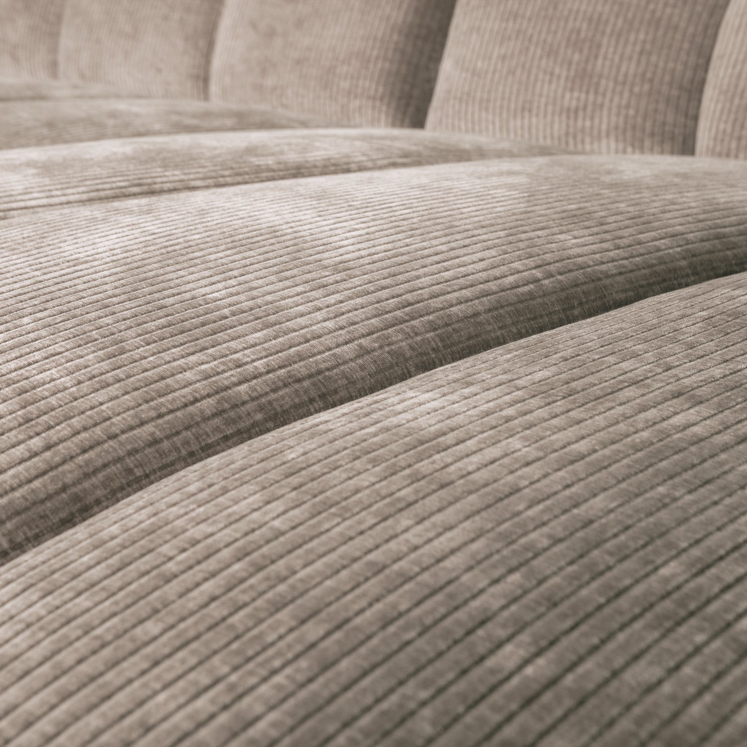 Modularer Ecksofa rechts MOJO in dunkelbeigem Cord