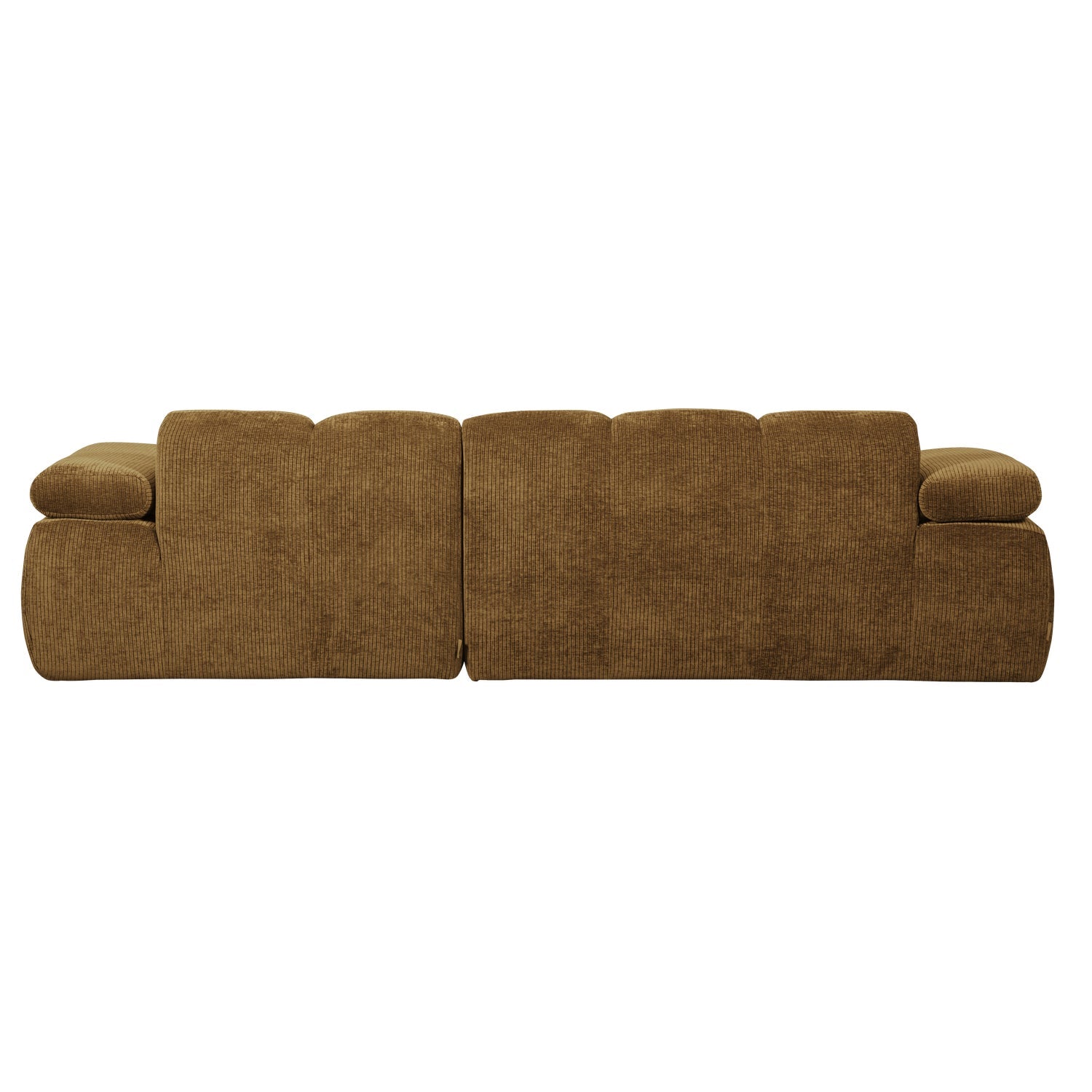 Modularer rechter Ecksofa MOJO in dunklem Honigcord