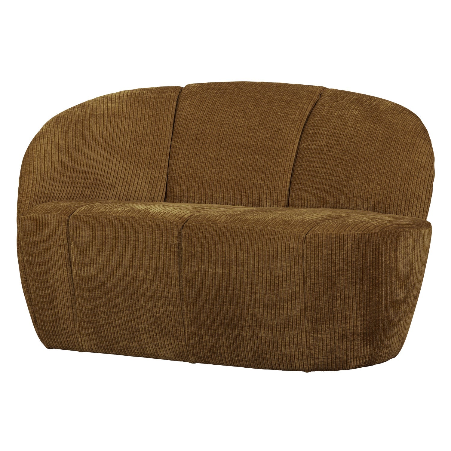 Zweisitzer-Sofa MOJO in dunklem Honigcord