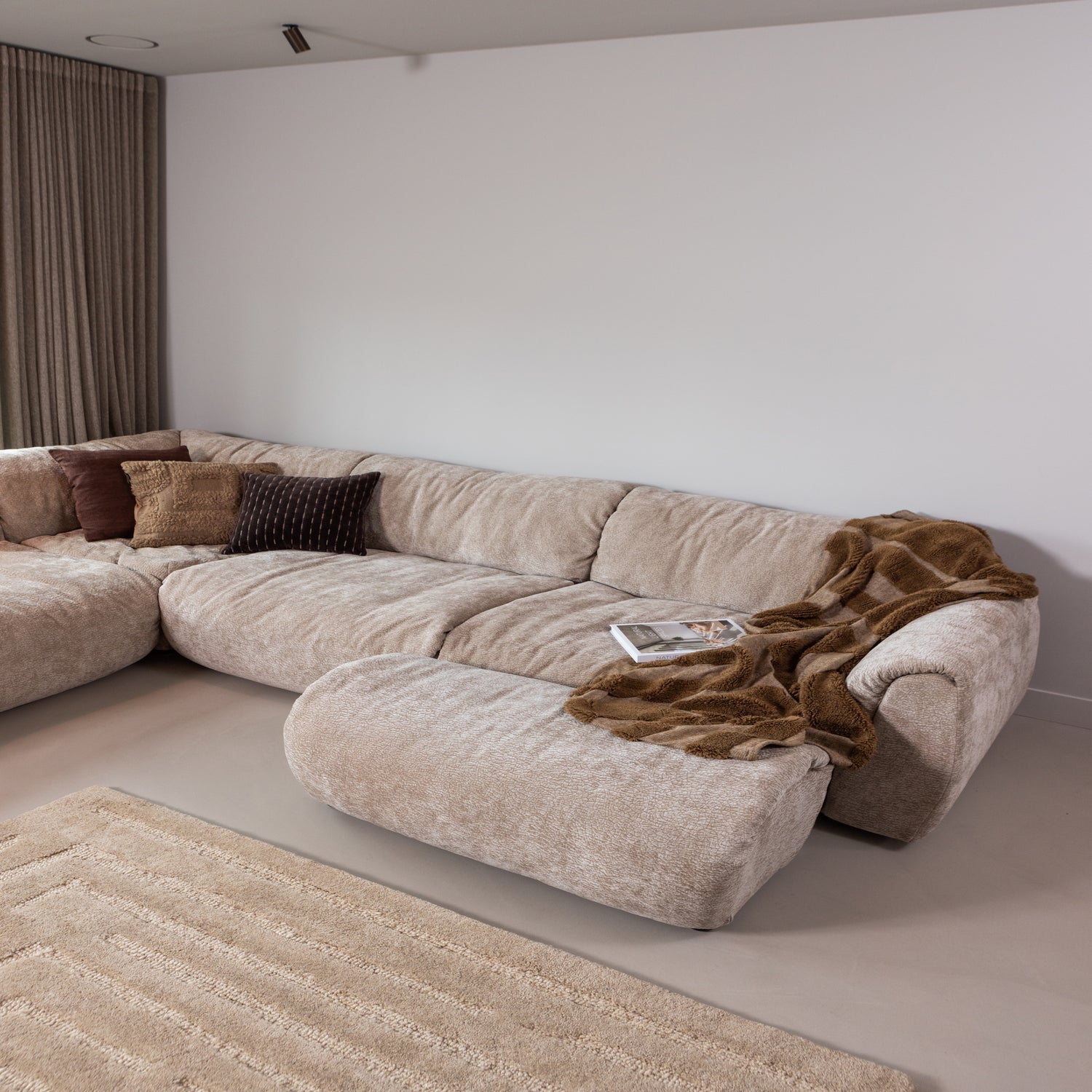 Modulares Sofa BAGGY 3D - Eckelement sandfarben