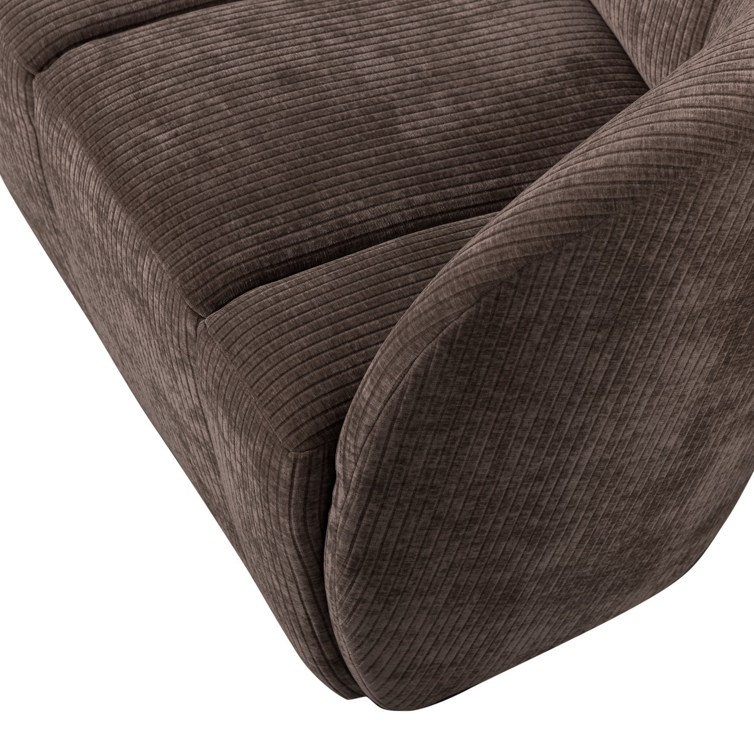 Sofa rechtsseitig 2-sitzig MOJO dunkelbraunes Cord